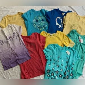 9 PC LOT of Girls Limited Too Kids Short Sleeve Tees Shirts SZ 20